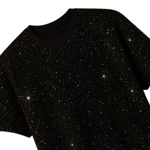 T-shirt personnalisé imprimé étoiles noires galaxie pour homme, motif intégral, vêtements streetwear, fabricant - Product Image 5