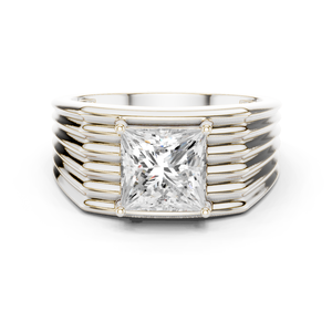 Factory Wholesale Luxury 925 Sterling Silver Moissanite Handmade Rhodium Plated Prong Setting Unisex <b>Ring</b> Elegant Jewelry Design - Product Image 5
