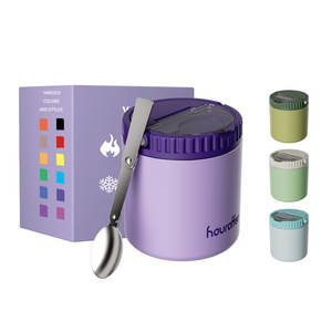 Boîte à lunch isotherme sous vide, <span class=keywords><strong>thermos</strong></span> <span class=keywords><strong>alimentaire</strong></span> 360 ml 550 ml <span class=keywords><strong>pour</strong></span> aliments chauds et froids, pot <span class=keywords><strong>alimentaire</strong></span> en acier inoxydable 304 avec poignée et cuillère pliable - Product Image 1