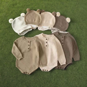 Mameluco de bebé de algodón orgánico 100%, conjuntos de ropa con capucha Unisex para bebés, mameluco con capucha certificado para bebés - Product Image 1