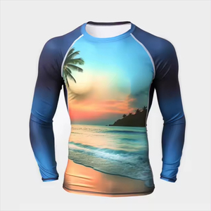 Manufacturer OEM Service Women Heat-Transfer Printed Spandex Bjj MMA Rash Guard <b>Compression</b> <b>Shirts</b> Quick Dry Fitted 140g - Product Image 4