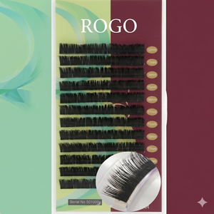 Muestra Gratuita al por Mayor: Extensiones de Pestañas DF Hechas a Mano, 6-25mm, 0.07MM, Negro Mate, con Logotipo Personalizado, Volumen Natural, Largas, Coreanas, Libres de Crueldad Animal - Product Image 4