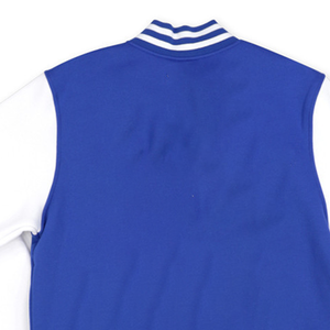 เสื้อแจ็คเก็ตวาร์ซิตี้กันลมแบบมีฮีตเตอร์บุขนแกะสีน้ำเงินขาวพรีเมียม BPS สำหรับฤดูหนาว  แบบกำหนดเองได้ พร้อมตัวอักษรเชนิลล์  แขนหนังทรงบอมเบอร์ ซิกมา - Product Image 6
