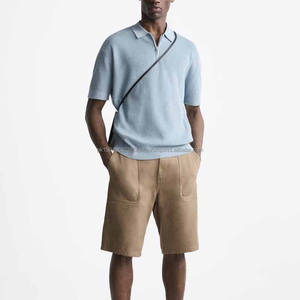 <b>Men</b> Knitwear Polo <b>Shirt</b> <b>High</b> Quality 100% Cotton Knitted Polo <b>Collar</b> Designer Short Sleeved Pullover 14-Zip Sweater Polo <b>Shirt</b> - Product Image 3