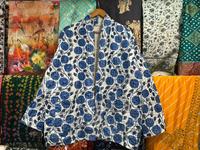 Jaif Textiles Nouvelle veste en coton matelassée réversible faite à la main Kantha, longueur standard, écologique, fermeture à boutons en corne pour femmes