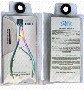Pince à cuticules professionnelle en titane, bord tranchant, acier inoxydable de qualité chirurgicale, outils de manucure et pédicure RMH CN-3006TM - Product Image 6