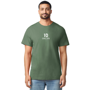 เสื้อยืดผู้ชายสีเขียวอ่อน ผ้าฝ้าย นุ่ม ระบายอากาศดี คอกลม แขนสั้น สวมใส่สบาย เหมาะสำหรับใส่ทุกวัน แบบสั่งทำ - Product Image 1