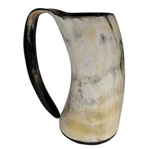 Mug authentique en corne véritable, écologique, style Viking, personnalisé, en corne de buffle naturelle, tasse à bière médiévale, souvenir en corne. - Product Image 4