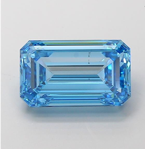Diamante Cultivado en Laboratorio con Certificación IGI, Corte Esmeralda de 4.51 CT, Color Azul Intenso, Claridad VS2, CVD LG 739510885 ROYAL GEMS para Joyería - Product Image 1