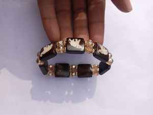 Ensemble collier et bracelet en perles de verre et perles d'agate faites à la main, style sportif et coloré, pour femme, cadeau d'été, bijoux en gros - Product Image 5