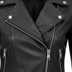 Wholesale Premium Leather <b>Jacket</b> Women Fashion Biker <b>Jacket</b> Custom OEM ODM Winter Outerwear Streetwear Slim Fit Durable Stylish - Product Image 5