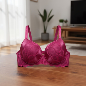 Soutien-gorge push-up brodé à armatures en tricot uni pour l'été, 7 couleurs, grande taille, dos en T, pour femme, bonnet E, confortable et respirant - Product Image 2