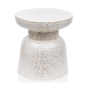 Mesa Auxiliar con Incrustaciones de Madreperla Hecha a Mano - Mesa de Centro Multicolor - Exquisitos Muebles de Madreperla de Vietnam para Sala de Estar - Product Image 3