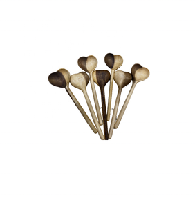 Cuillère à fentes en bois d'acacia style vintage motif tournesol – Outil de cuisine écologique à long manche pour cadeaux, souvenirs de mariage et de fête - Product Image 2
