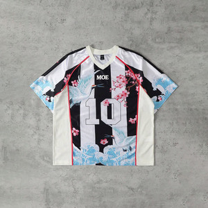 Maillot de baseball pour hommes à séchage rapide, sublimé, motif floral personnalisé, style streetwear, maillot de football américain en mesh, le plus vendu pour les équipes de club - Product Image 3