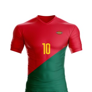 Maillot et short de football OEM personnalisés avec logo, nom, numéro et sponsor de l'équipe, en polyester respirant à séchage rapide - Product Image 1