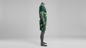 Conjunto de Camiseta de Fútbol para Hombre, Verde Camuflaje, Manga Corta, Absorbe la Humedad, Ajuste Atlético, Uniforme para Todas las Temporadas - Product Image 4
