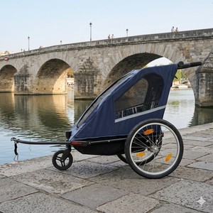 TC-2024S OEM/ODM 3-IN-1 Foldable Baby Stroller/Jogger/Bike Trailer with Lightweight Design Independent Suspension - Product Image 3
