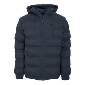 Front Logo Men Plus Waterproof Windproof Casual Winter Jacket Pockets Wholesale OEM Custom Printed <b>Fleece</b> Puffer Stand Collar - Product Image 1