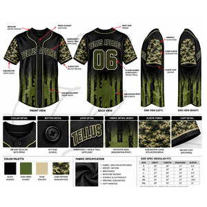 Maillot de baseball personnalisé de haute qualité, respirant, séchage rapide, pour hommes adultes, vente en gros - Product Image 6