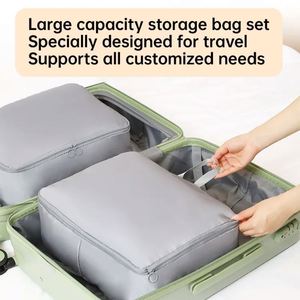 6 Pieces Sets Compression <b>Saving</b> <b>Space</b> Luggage Organizer <b>Storage</b> Bag Packing Cubes for Travel - Product Image 5