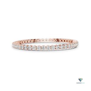 7.008 CT Round Lab Grown Diamond Tennis Bracelet in 14K <b>Solid</b> <b>Gold</b> 3.30mm Round Cut Diamond Bracelet for Women <b>Gold</b> Fine Jewelry - Product Image 2
