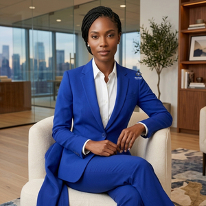 Heritage Masonic Regalia Delta Sigma Sorority Fraternity <b>Women</b> Greek Apparel Blue Single Button Blazer Office Lady Solid Color - Product Image 2