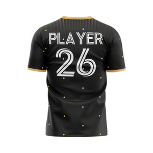 Camiseta de Fútbol Personalizada con Nombre, Número y Logotipo del Equipo, Cuello en V, Manga Corta, Sublimada, 100% Poliéster, Absorbe la Humedad - Product Image 2