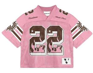 เสื้อเบสบอลทรงโอเวอร์ไซส์ แขนสั้น คอวี สำหรับผู้หญิง สไตล์ Y2K สตรีทแวร์ เป็นมิตรต่อสิ่งแวดล้อม ติดกระดุม  เหมาะสำหรับงานพิมพ์ลายแบบซับลิเมชั่น # 22 - Product Image 3