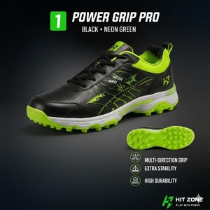 Zapatos de críquet con tacos de goma Hit Zone para hombre, suela de alta adherencia, calzado deportivo ligero y cómodo para entrenamiento en césped artificial. - Product Image 2