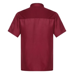 Uniformes de chef d'hôtel unisexes, manches courtes, polyester tricoté, pour la restauration, la boulangerie, la pâtisserie, la cuisine, avec logo brodé - Product Image 4