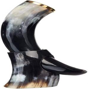 Corne à boire médiévale Viking, artisanale, pour bière et vin, avec fournitures directes d'usine en fer, mug en corne - Product Image 4