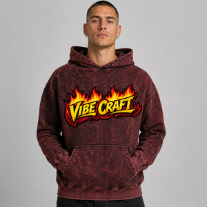 Sudadera con Capucha para Hombre, Estilo Vintage, Lavado Ácido, Oversize, Algodón Grueso, Bordada, Estilo Urbano, Informal - Product Image 1