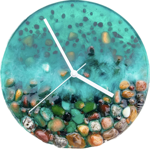 Premium Handmade Resin Epoxy Art <b>Clock</b> Large Wooden Decorative Wall <b>Clock</b> for <b>Modern</b> Luxury Living Room Interior Decoration - Product Image 5