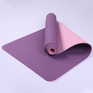 Esterilla de Yoga de TPE de 6 mm, Ligera y Flexible, Alfombrilla de Ejercicio de Espuma Antideslizante para Yoga, Pilates, Gimnasio, Entrenamiento y Estiramiento - Product Image 4