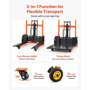 Sollevatore Idraulico per Materiali con Capacità di 450 Libbre, Carrello Elevatore per Pallet, Tavolo Elevatore con Sollevamento Massimo di 35,4 Pollici - Product Image 5