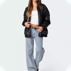 Nouvelle veste en cuir tendance 2026 pour femme, style décontracté, avec fermeture éclair, en cuir véritable, personnalisable avec logo, en vente à prix réduit - Product Image 6
