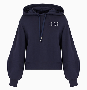 Sudadera con Capucha Unisex, Color Beige Sólido, Felpa Francesa, Estilo Casual, Bolsillo Frontal, Corte Regular, 100% Algodón, Bordada, Transpirable - Product Image 2
