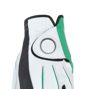 Guantes de golf con dedos completos, blancos, negros, verdes, de cuero genuino, antideslizantes, transpirables, unisex, para mano derecha, con cierre de gancho y bucle - Product Image 5
