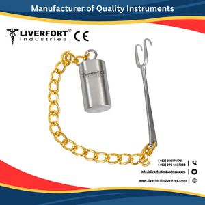 Rétracteur Nasal Pondéré Premium à 2 Pointes Aiguisées Cerkes Gruber avec Chaîne Dorée – Kit d'Instruments en Acier Inoxydable pour Rhinoplastie - Product Image 5