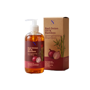 Shampoo concentré nourrissant à l'huile d'oignon rouge et au bambou, anti-chute pour cheveux faibles et abîmés, OEM - Product Image 1