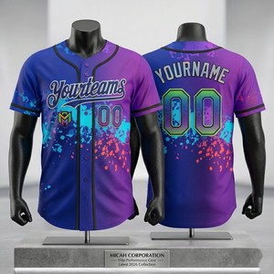 High Quality Custom Baseball Jersey 3D Embroidery Puff Logo Fully Sublimation Printing Dry Fit Mesh Fabric USA Size Team Uniform - Product Image 4