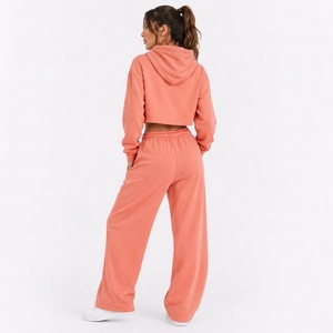 Tenue de détente douce pour femmes, haut à manches longues et pantalon à taille élastique, pour la maison, les voyages et le confort quotidien - Product Image 2