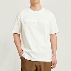 T-shirt homme en jersey uni 250g, mélange de coton mercerisé liquide, col rond, style vintage décontracté, respirant, anti-plis, séchage rapide - Product Image 3