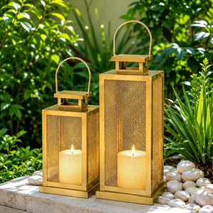 Lanterne décorative et porte-bougie pour décoration intérieure et extérieure, style vintage, support de bougie pour la maison et le jardin - Product Image 6