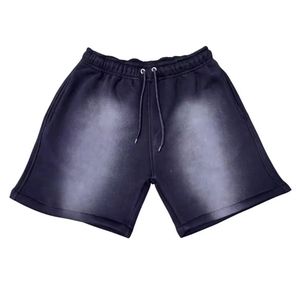 Shorts de sport pour homme personnalisés, style vintage, effet délavé soleil, respirants, délavés à l'acide, avec bords bruts et impression en relief, style décontracté - Product Image 5