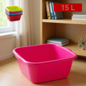 Barreno Cudrado 15L Bac de rangement carré en plastique, capacité de 15 litres, pour diverses nécessités domestiques et de bureau - Product Image 2