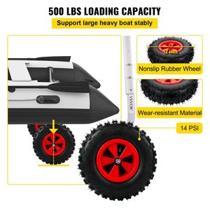 12 \ "in lega di alluminio gommone lancio ruote Dolly 500 LBS capacità di carico 4 pz a sgancio rapido parti accessori - Product Image 3