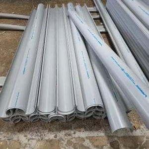 Sistema de Gestión de Cables Eléctricos, Tubo de Soporte de Cables de PVC Semicircular Industrial para Cableado Abierto, Brazo Cantilever de Montaje en Pared - Product Image 1