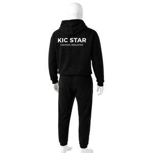 ชุดวอร์มผู้ชายพิมพ์ลายโลโก้ตามสั่ง ผ้าฝ้ายฟลีซ 100% เสื้อฮู้ดแบบสวมหัว กางเกงจ็อกเกอร์ สตรีทแวร์ - Product Image 6